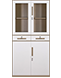 Coffee white set of thin side cabinet 